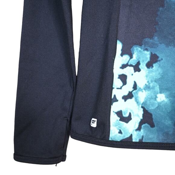 Fabletics Womens XS Jojo Zip Front Jacket in Black/Nocturnal Floral Print - Picture 8 of 11